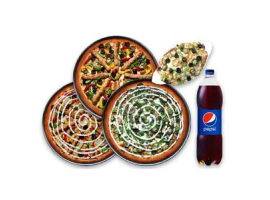Pizza Plus Pakistan 3x Large Pizza, 1x Chicken Pasta, 1x Drink 1.5 Ltr Premium Plus Deal For Rs.3200/-image-1184